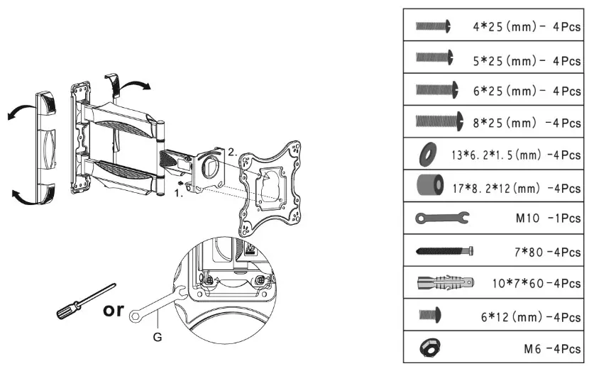 gembird Premium TV Wall Mount WM-55RT-05 - Product Overview 2