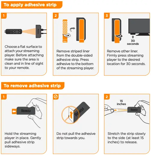To apply adhesive strip