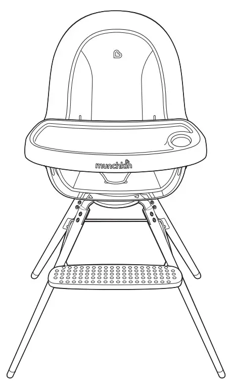 munchkin 17584 Clear Seat High Chair -