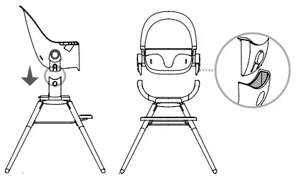 munchkin 17584 Clear Seat High Chair - INSTALL