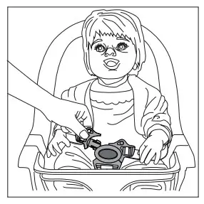 munchkin 17584 Clear Seat High Chair - Unbuckle