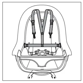 munchkin 17584 Clear Seat High Chair - harness