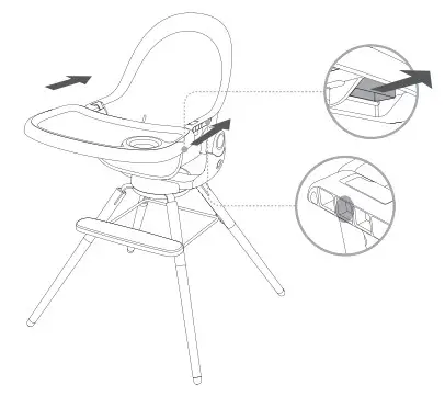 munchkin 17584 Clear Seat High Chair - underside