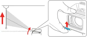 EPSON 880X Projector - button to lock