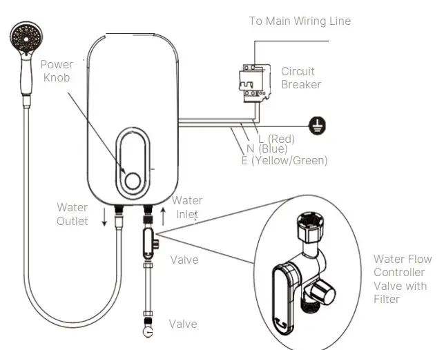 MODENA Veloce Series Electric Instant Water Heater fig10