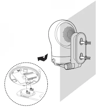 Place the baby unit on the wall mount bracket