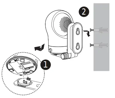 Place the baby unit on the wall mount bracket