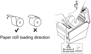 Loading or change paper roll