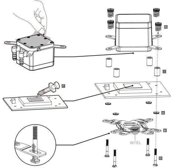 COUGAR A50945 Aqua 120 AIO Liquid Cooling - Intel