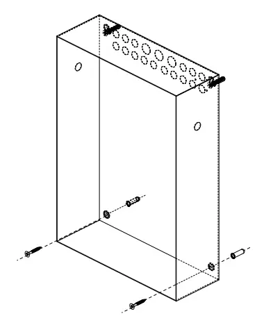 Fixing the enclosure to the wall