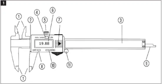MEEC TOOLS 012227 0-150 mm Digital Vernier Callipers A