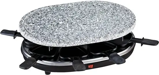 H Koenig rp85 Raclette 8 Person Grill with Granite Stone