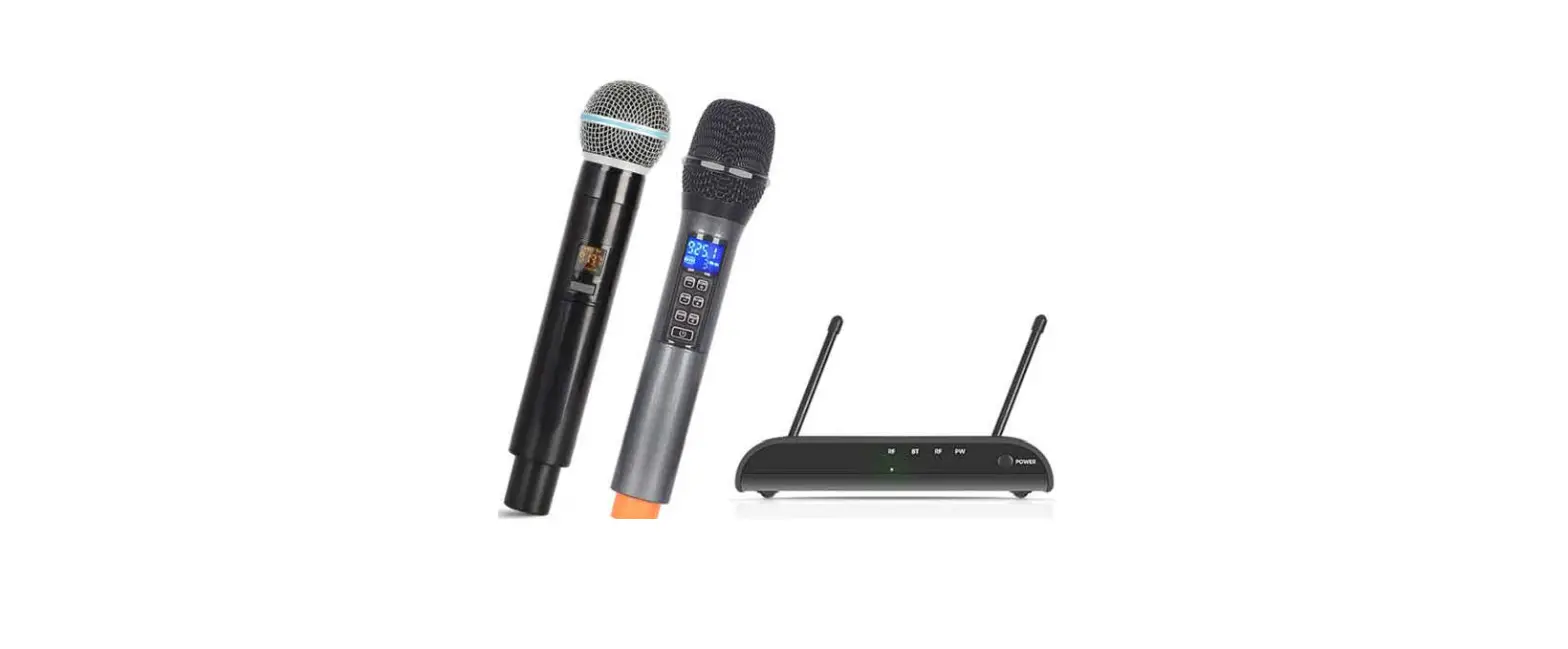 Depusheng Uhf Portable Dual Wireless Karaoke Microphone With Echo Bass Treble Instruction Manual