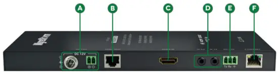 WyreStorm TX 70 4K 4K HDBaseT Transmitter with PoH - Rear Panel