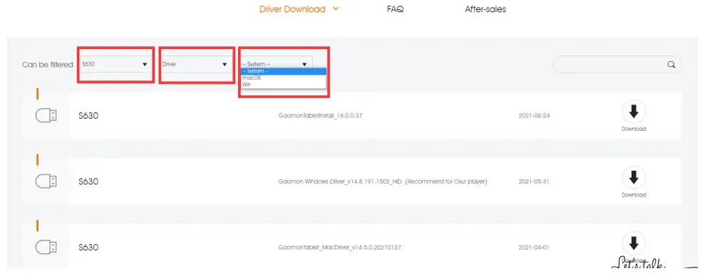 GAOMON M1220 Pen Tablet - Mac