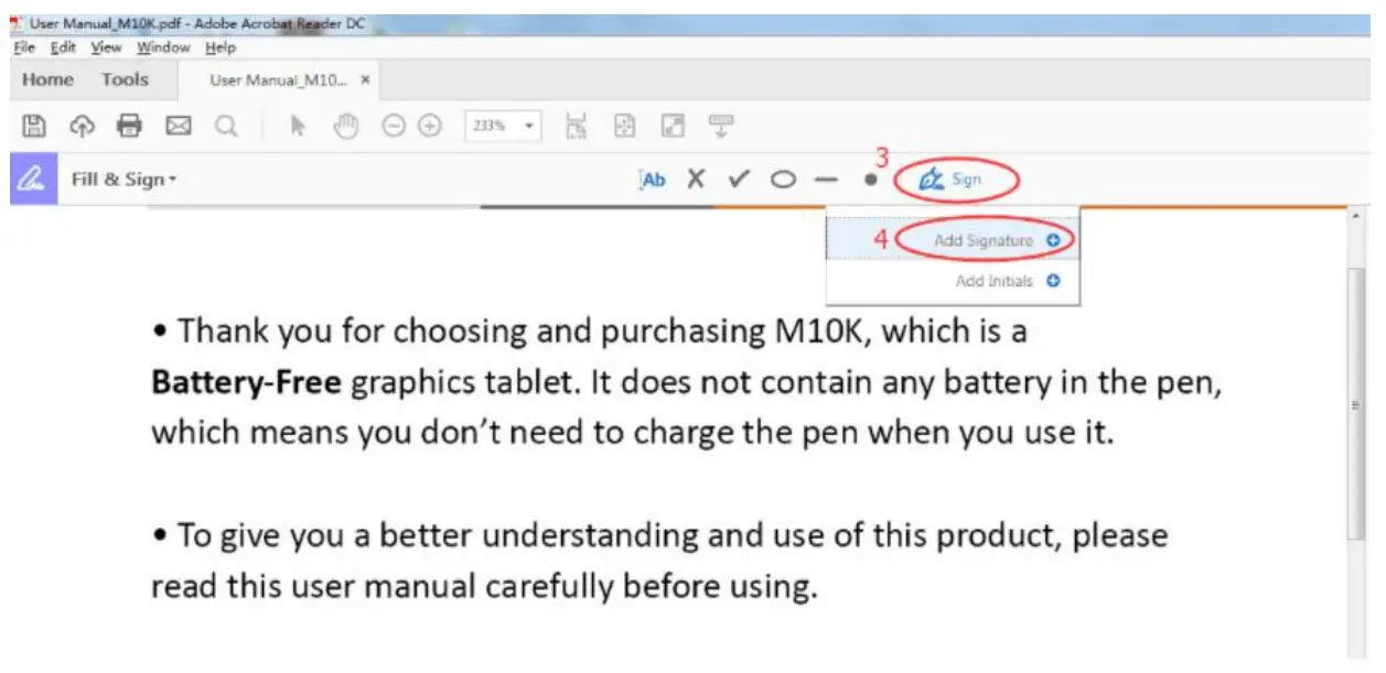 GAOMON M1220 Pen Tablet - Sign
