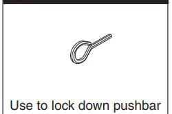 Use to lock down pushbar