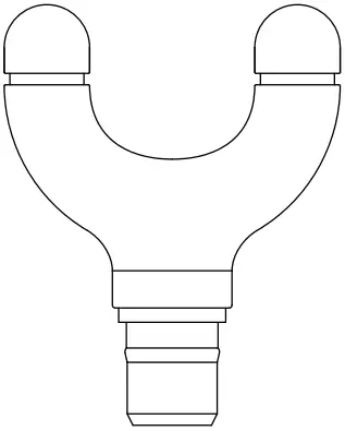 ZARIFA USA Z-Smart Mini Massage Gun - Fork shape