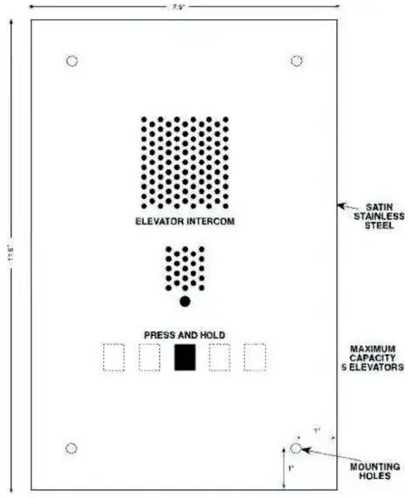 Janus LTC SMFL Lobby Intercom - Flush Mount Lobby Intercom