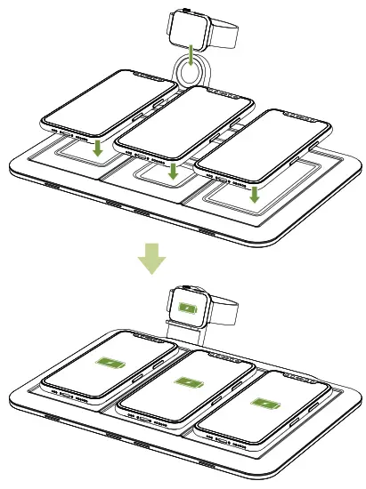 mophie CHGMAT4 4-In-1 Wireless Charging Mat - 4