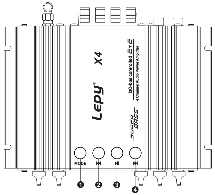 LEPY X4 5 0 HiFi Bluetooth Power Amplifier - Top view