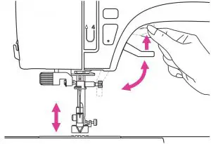 FIG 12 Two-step presser foot lifter
