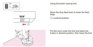 FIG 125 Button sewing