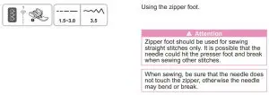 FIG 127 Zipper insertion