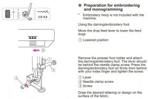 FIG 139 Free motion darning, embroidery and monogramming