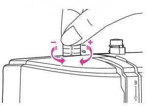 FIG 15 Adjusting the presser foot pressure