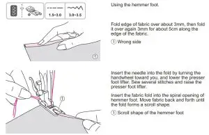 FIG 152 Narrow hemming