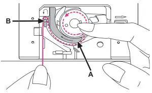 FIG 28 Inserting the bobbin