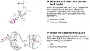 FIG 42 Changing the presser foot