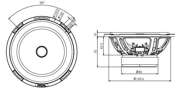 FOCAL PC 165 SF Slatefiber 2 Way Coaxial Kit 11