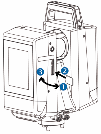 trimble X12 3D LASER SCANNER - INSERT AN SD CARD