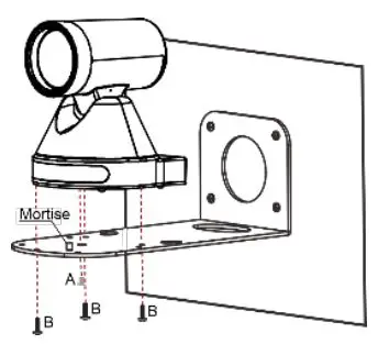 KRAMER K-CamHD 1080p Pro USB PTZ Camera - Attach the device to the wall bracket