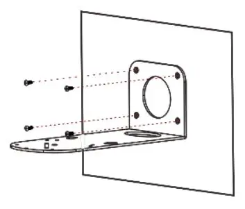 KRAMER K-CamHD 1080p Pro USB PTZ Camera - Attach the wall bracket to the wall, using the four wall- bracket screws