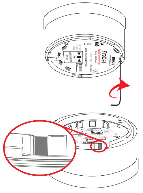 Firecell FCX 170-001 Wireless Detector - Optional device locking