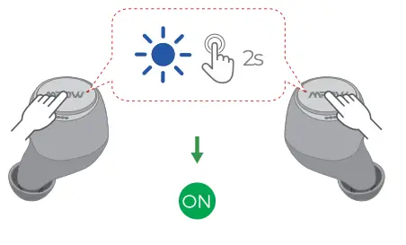 MPOW True Wireless Earbuds - PAWER ON MODE 2