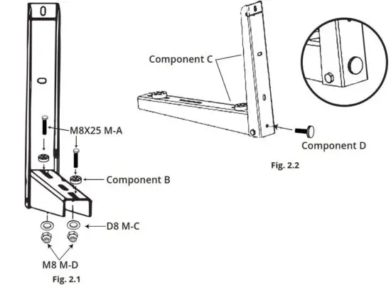 FIG 5 Assembly of Support Bracket Mounts