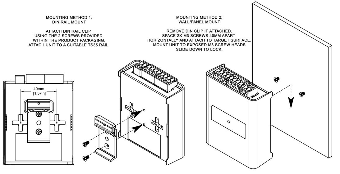 ENTTEC ENT71521 OCTO MK2 DIN Rail LED Pixel Controller - Mounting Options