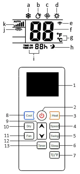 emerio PAC 127033.1 Portable Air Conditioner -Remote control