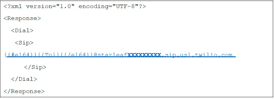 Software s Twilio setup for StarLeaf VoiceConnect 9