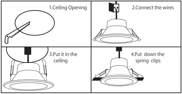 Ecobene Lighting ECO-SDWB15W Smart LED Downlight User Manual - Install the lights