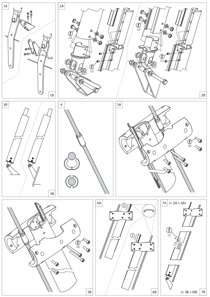 SCANSTRUT LMB F1 Backstay Self Levelling Mount - Fig 1