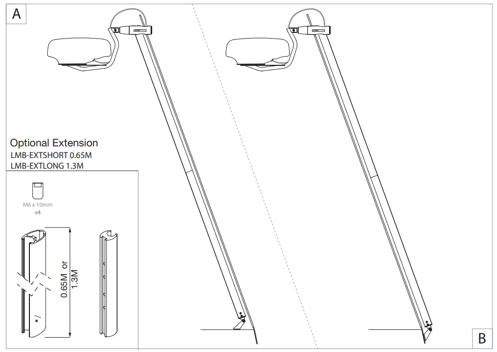 SCANSTRUT LMB F1 Backstay Self Levelling Mount - Fig