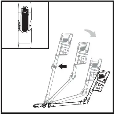 Shark IZ201UK IZ251UK Anti Hair Wrap & DuoClean Cordless Vacuum Instructions - Flexology® Wand Unlock Latch