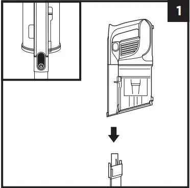 Shark IZ201UK IZ251UK Anti Hair Wrap & DuoClean Cordless Vacuum Instructions - Press the handvac release button and disconnect
