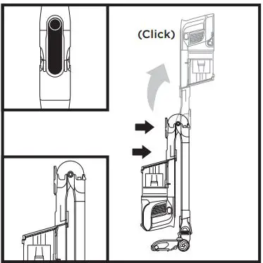 Shark IZ201UK IZ251UK Anti Hair Wrap & DuoClean Cordless Vacuum Instructions - To take the vacuum out of storage mode