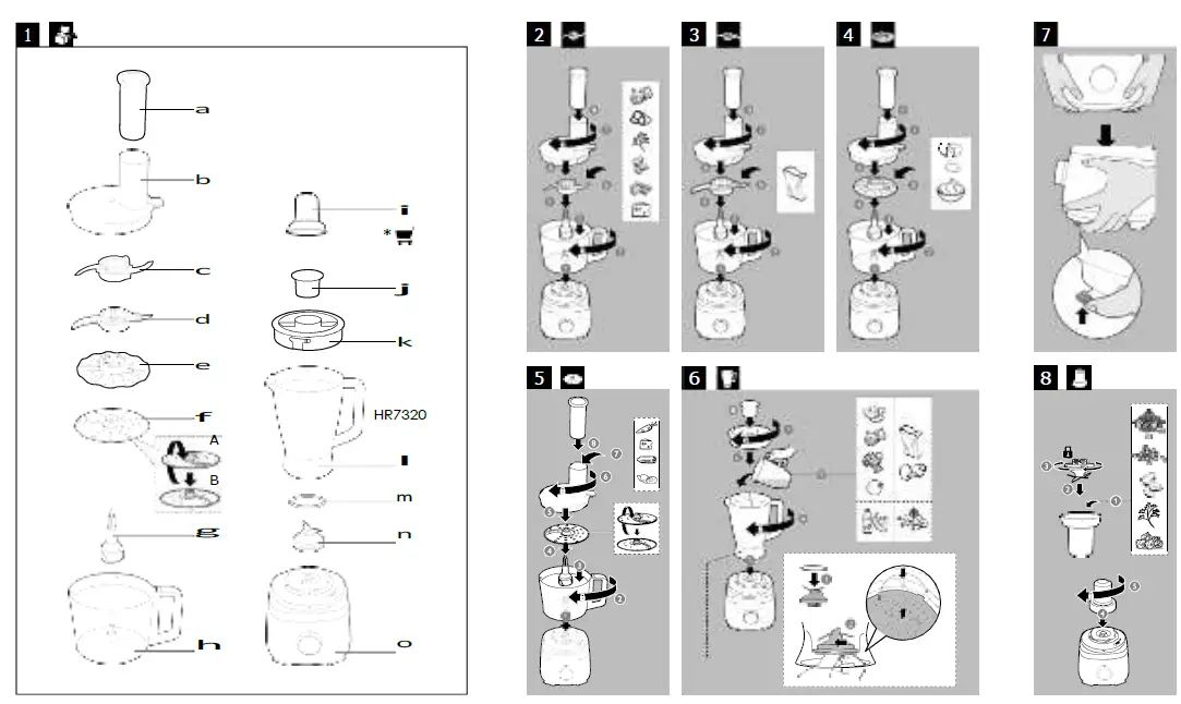 PHILIPS HR7310 Food Processor 1